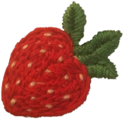 embroidered strawberry